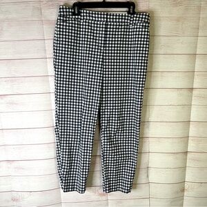 Talbots Blue White Perfect Crop Checkered GinghamPants Size 10‎